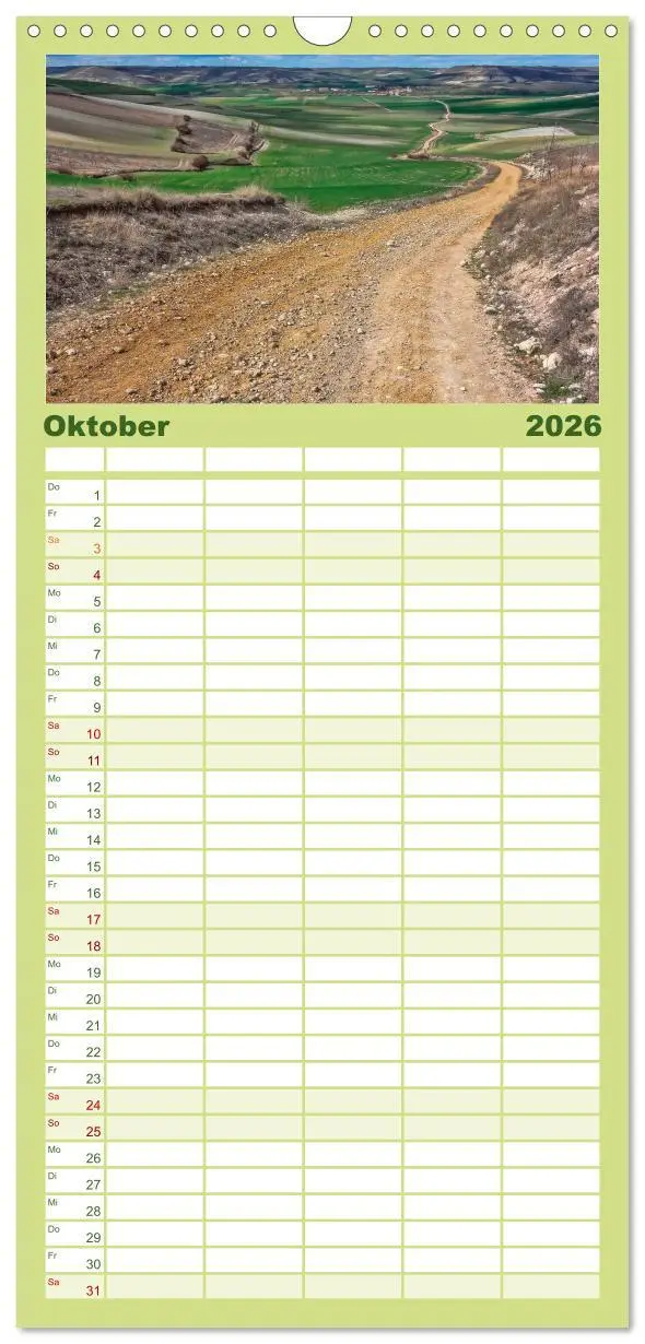 Bild: 9783516521795 | Familienplaner 2026 - Jakobsweg - pilgern auf dem Camino de...