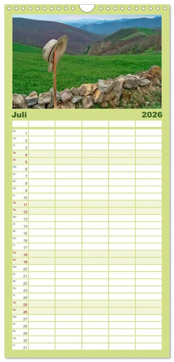 Bild: 9783516521795 | Familienplaner 2026 - Jakobsweg - pilgern auf dem Camino de...