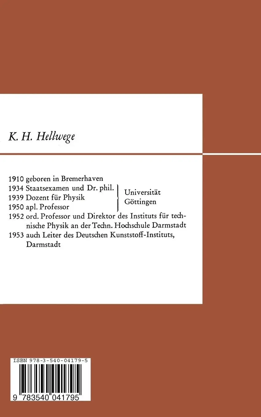 Rückseite: 9783540041795 | Einführung in die Festkörperphysik I | Karl Heinz Hellwege | Buch