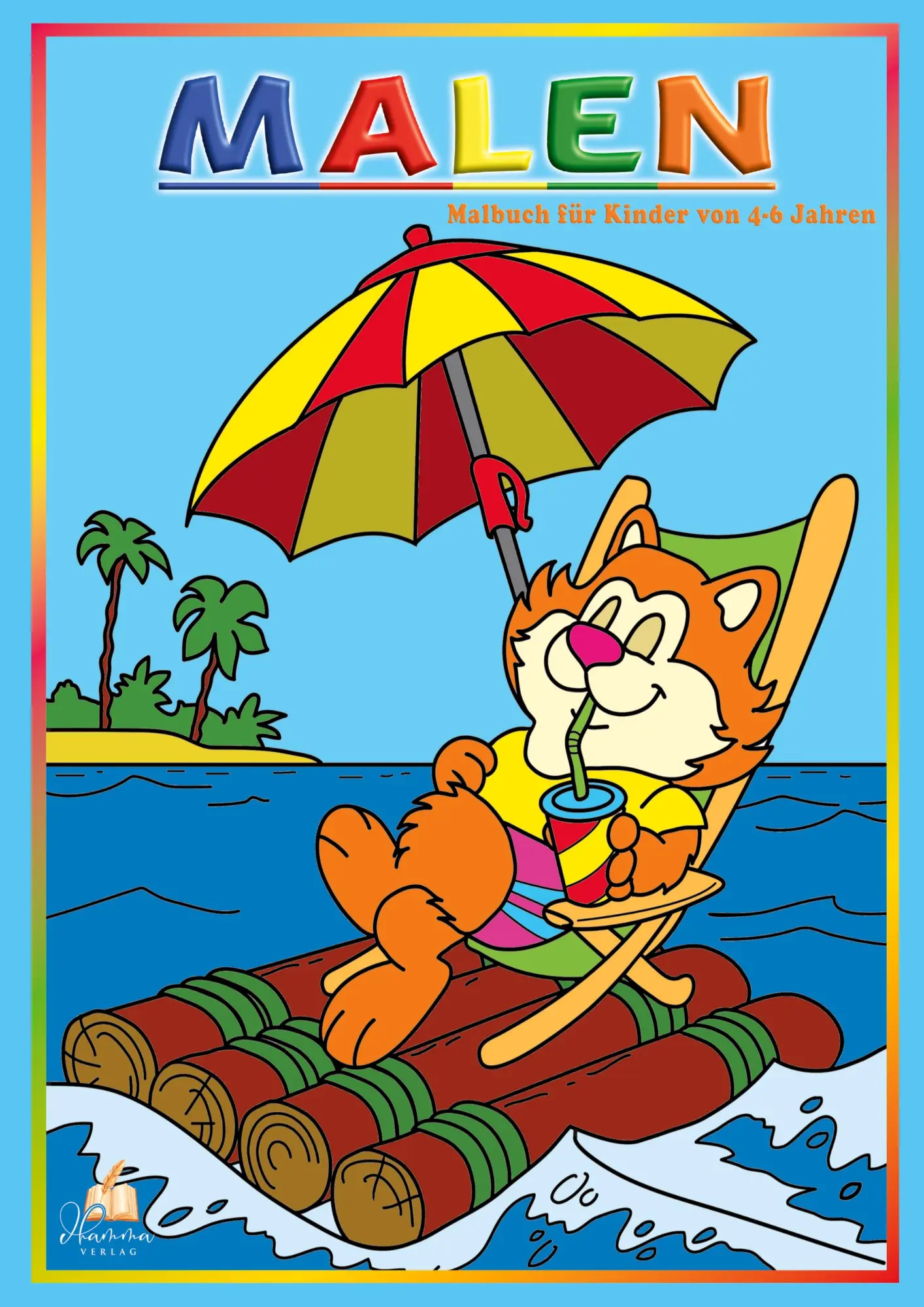 Cover: 9783986571795 | Malen - Malbuch für Kinder von 4-6 Jahren mit 50 lustigen...