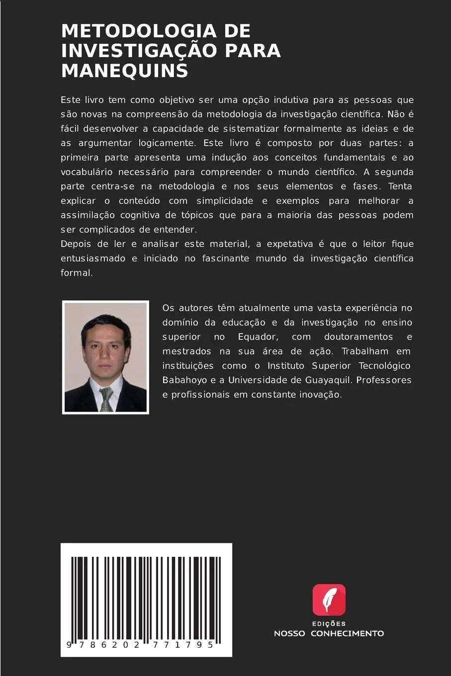 Rückseite: 9786202771795 | METODOLOGIA DE INVESTIGAÇÃO PARA MANEQUINS | Chiliquinga (u. a.)