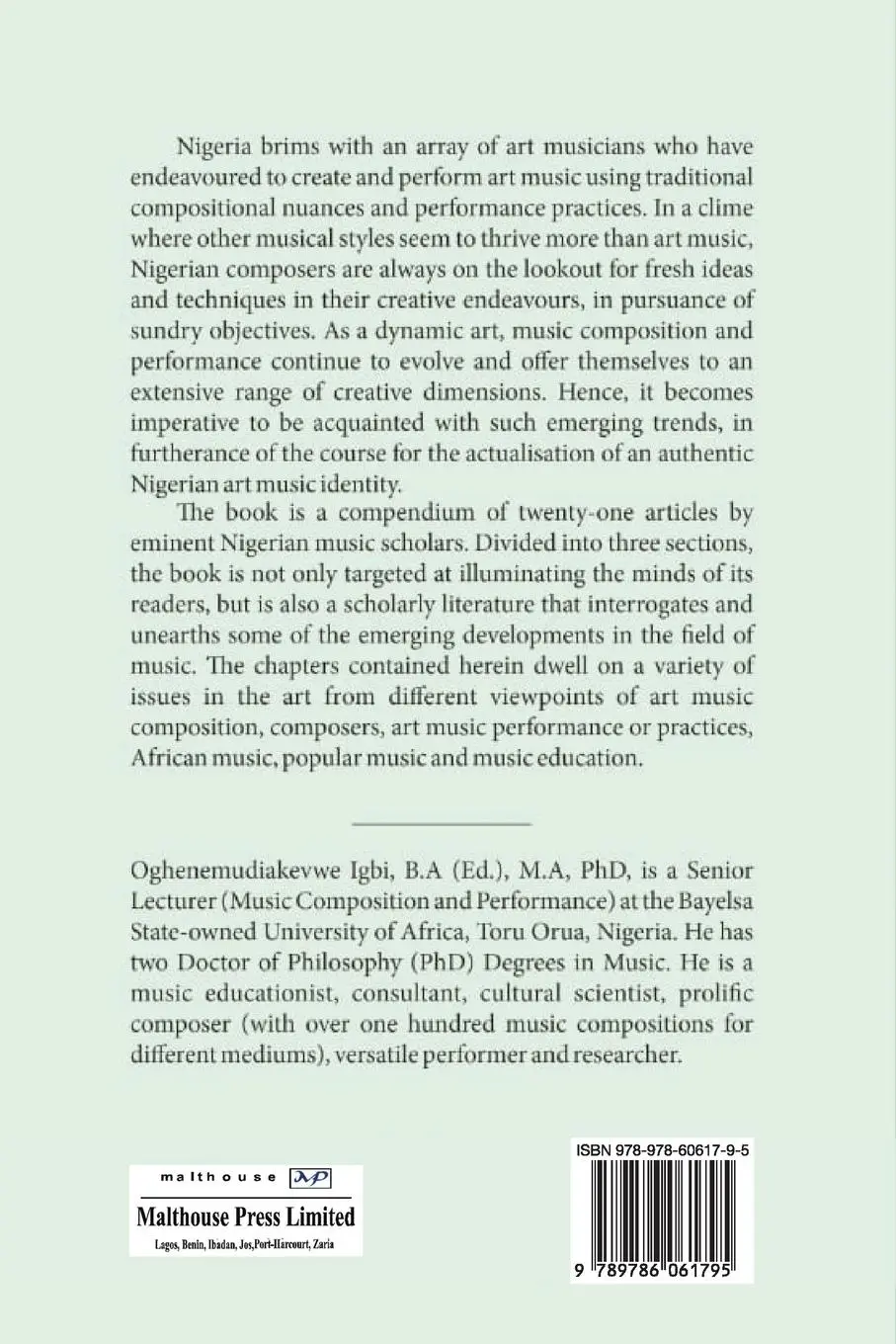 Rückseite: 9789786061795 | Emerging Trends in Nigerian Art Music Composition and Performance