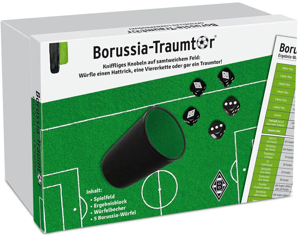 Cover: 4260029821895 | Borussia Mönchengladbach Traumtor-Würfelset | Teepe Sportverlag | 2020