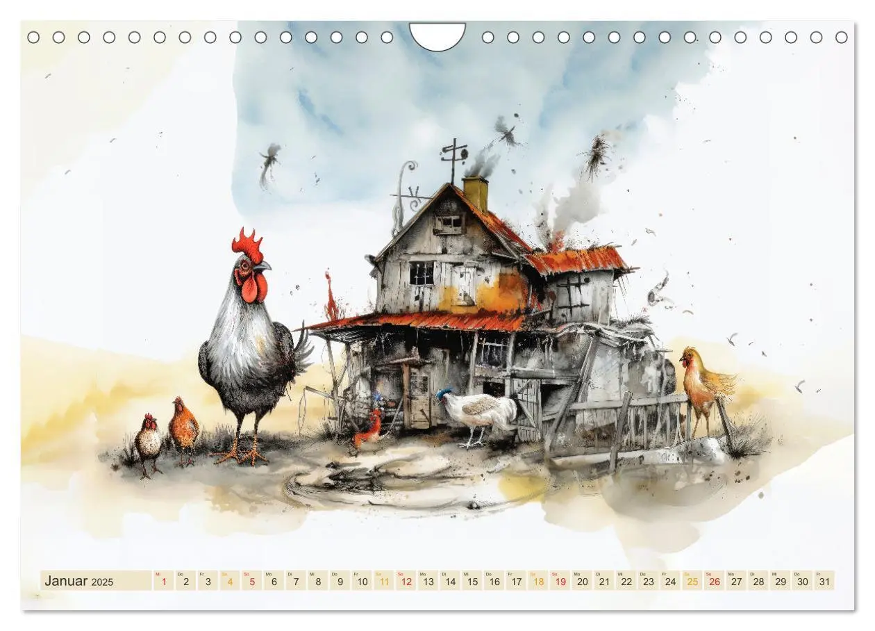 Bild: 9783383861895 | Da ist was los auf dem Bauernhof (Wandkalender 2025 DIN A4 quer),...