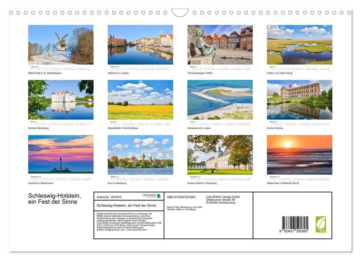 Bild: 9783457591895 | Schleswig-Holstein, ein Fest der Sinne (Wandkalender 2026 DIN A3...