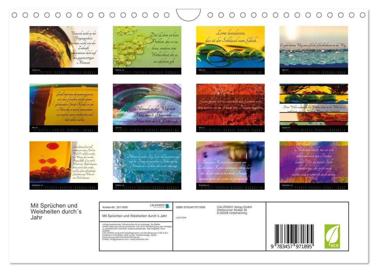 Bild: 9783457971895 | Mit Sprüchen und Weisheiten durch´s Jahr (Wandkalender 2026 DIN A4...