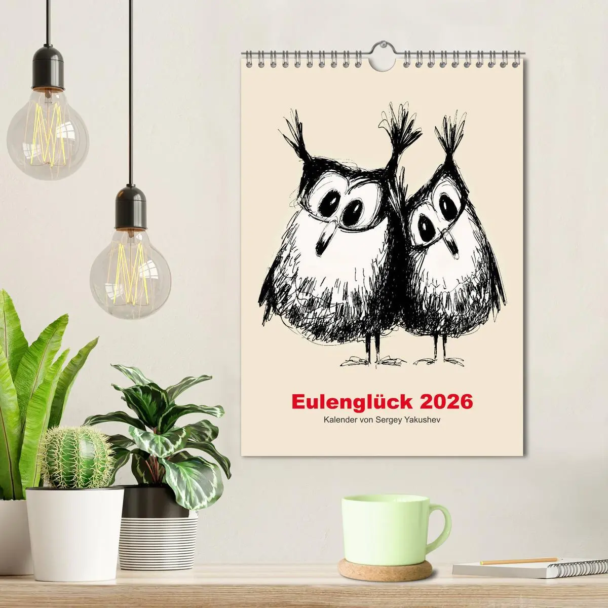 Bild: 9783516371895 | Eulenglück 2026 (Wandkalender 2026 DIN A4 hoch), CALVENDO...