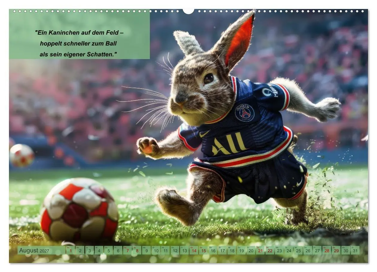 Bild: 9783569081895 | Der tierisch lustige Fußballkalender (Wandkalender 2027 DIN A2...