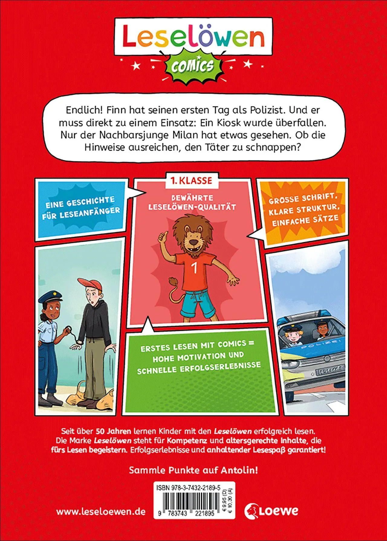 Bild: 9783743221895 | Leselöwen Comics 1. Klasse - Plötzlich Polizist! | Katja Reider | Buch