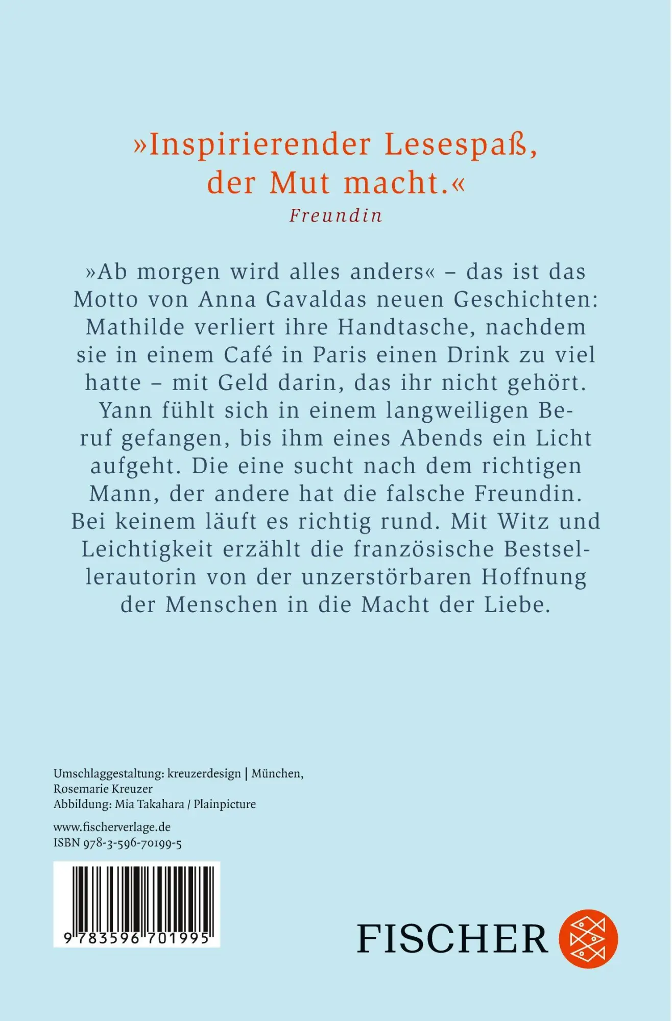 Rückseite: 9783596701995 | Ab morgen wird alles anders | Erzählungen | Anna Gavalda | Taschenbuch