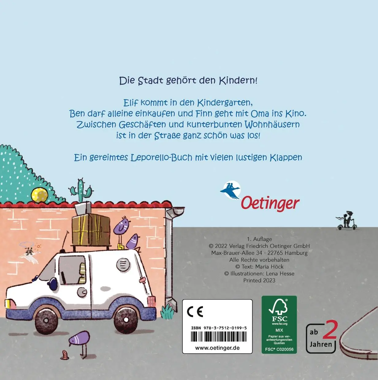 Rückseite: 9783751201995 | Unsere bunte Straße | Leporello mit Klappen | Maria Höck | Buch | 2023