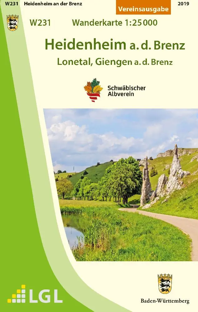 Cover: 9783920801995 | Heidenheim a.d.Brenz - Lonetal, Giengen a.d.Brenz Wanderkarte 1:25.000