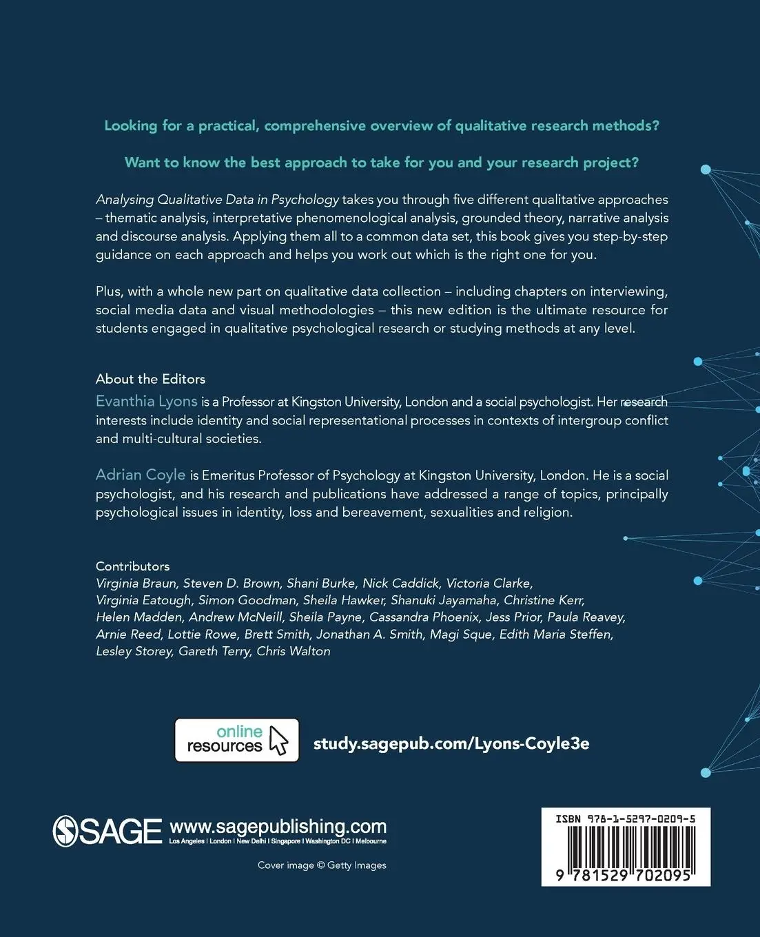 Rückseite: 9781529702095 | Analysing Qualitative Data in Psychology | Evanthia Lyons (u. a.)