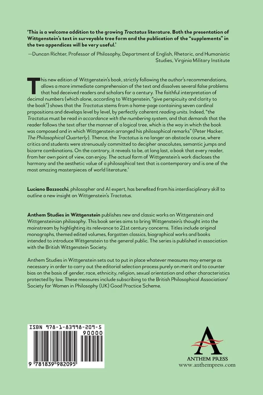 Rückseite: 9781839982095 | Tractatus Logico-Philosophicus | Centenary Edition | Wittgenstein