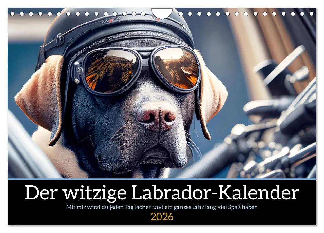 Cover: 9783457542095 | Der witzige Labrador-Kalender (Wandkalender 2026 DIN A4 quer),...