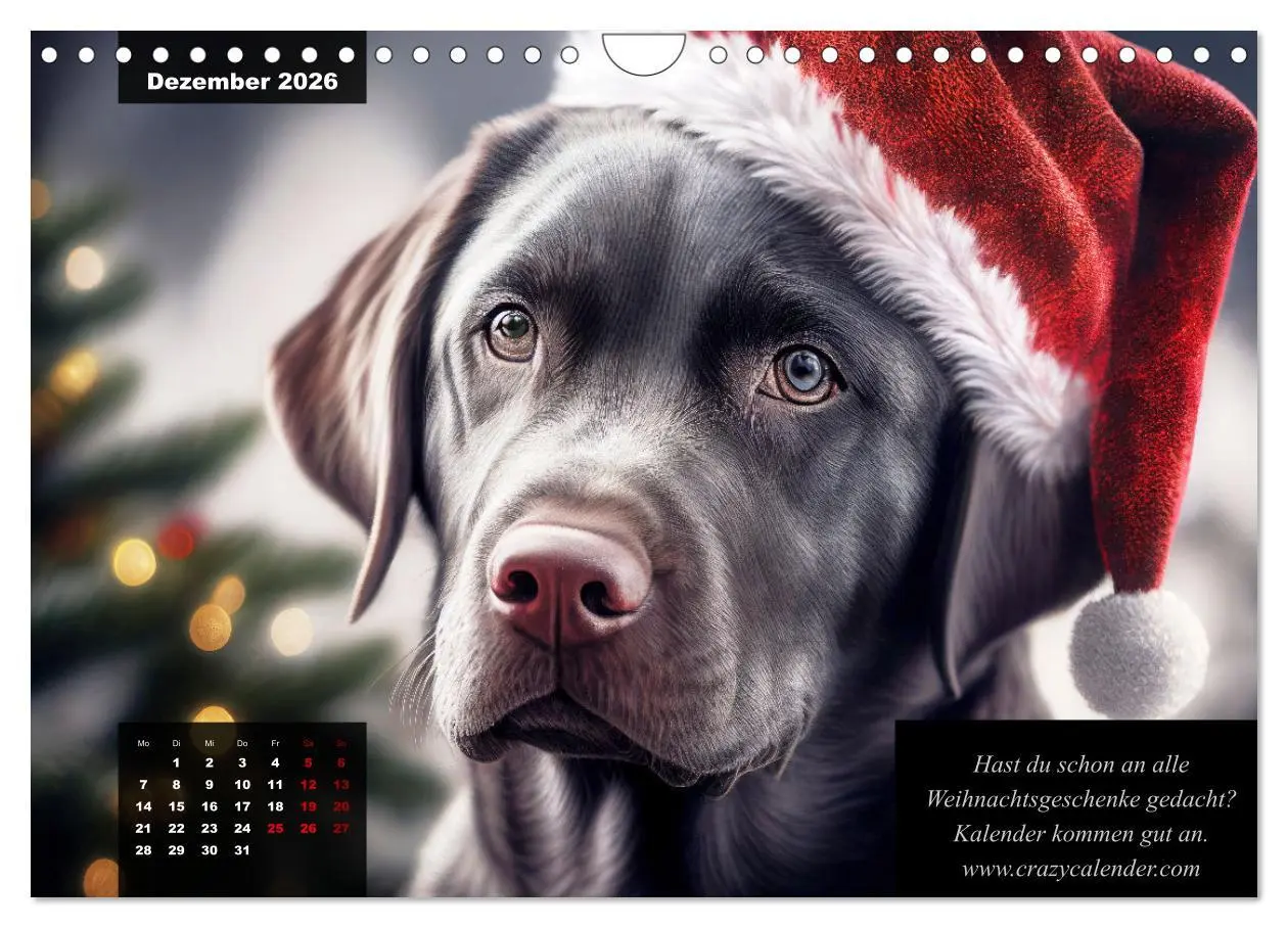 Bild: 9783457542095 | Der witzige Labrador-Kalender (Wandkalender 2026 DIN A4 quer),...