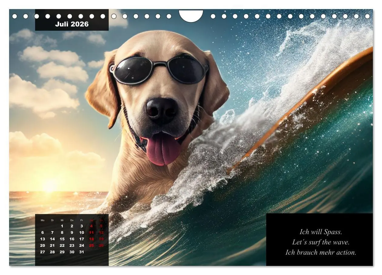 Bild: 9783457542095 | Der witzige Labrador-Kalender (Wandkalender 2026 DIN A4 quer),...