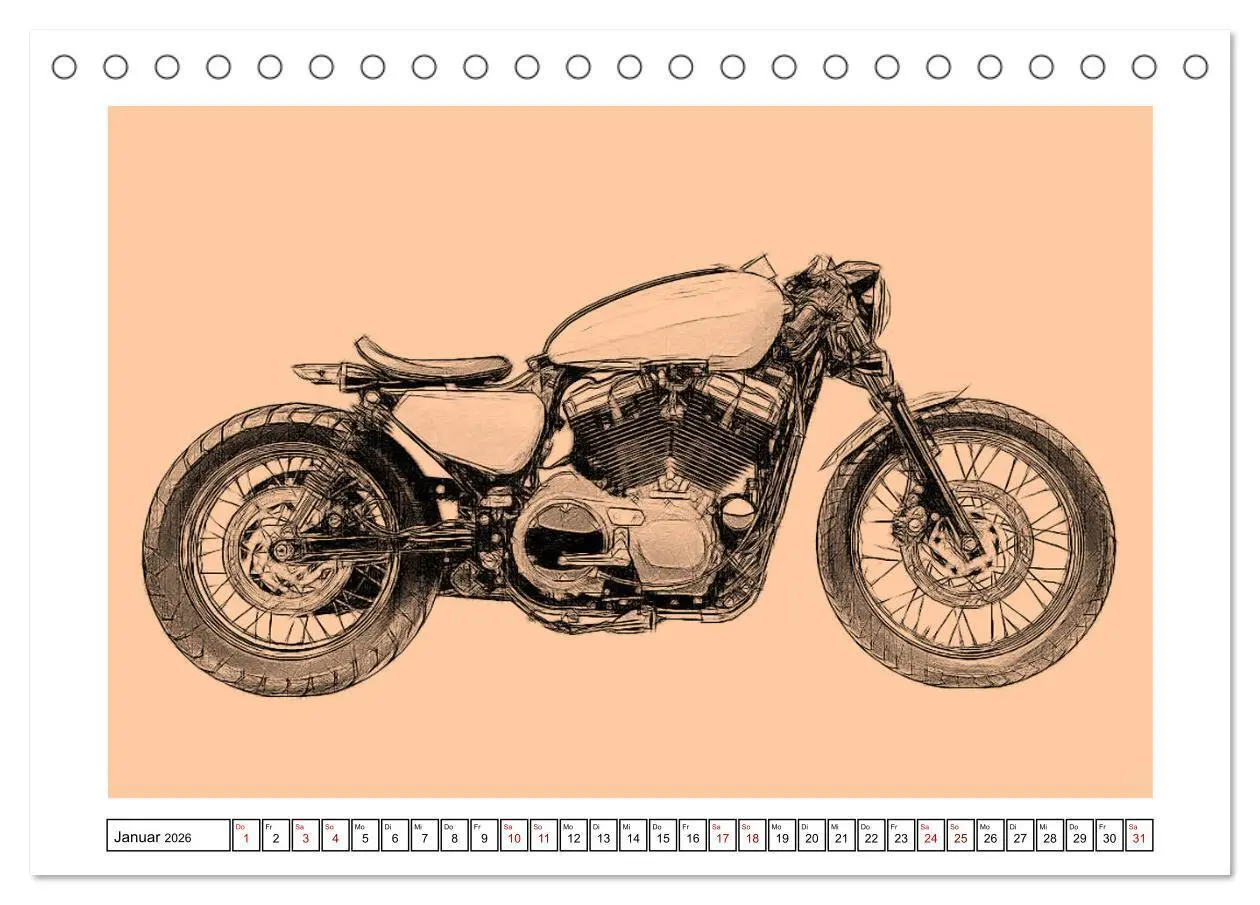 Bild: 9783457852095 | Motor Craft Motorräder (Tischkalender 2026 DIN A5 quer), CALVENDO...