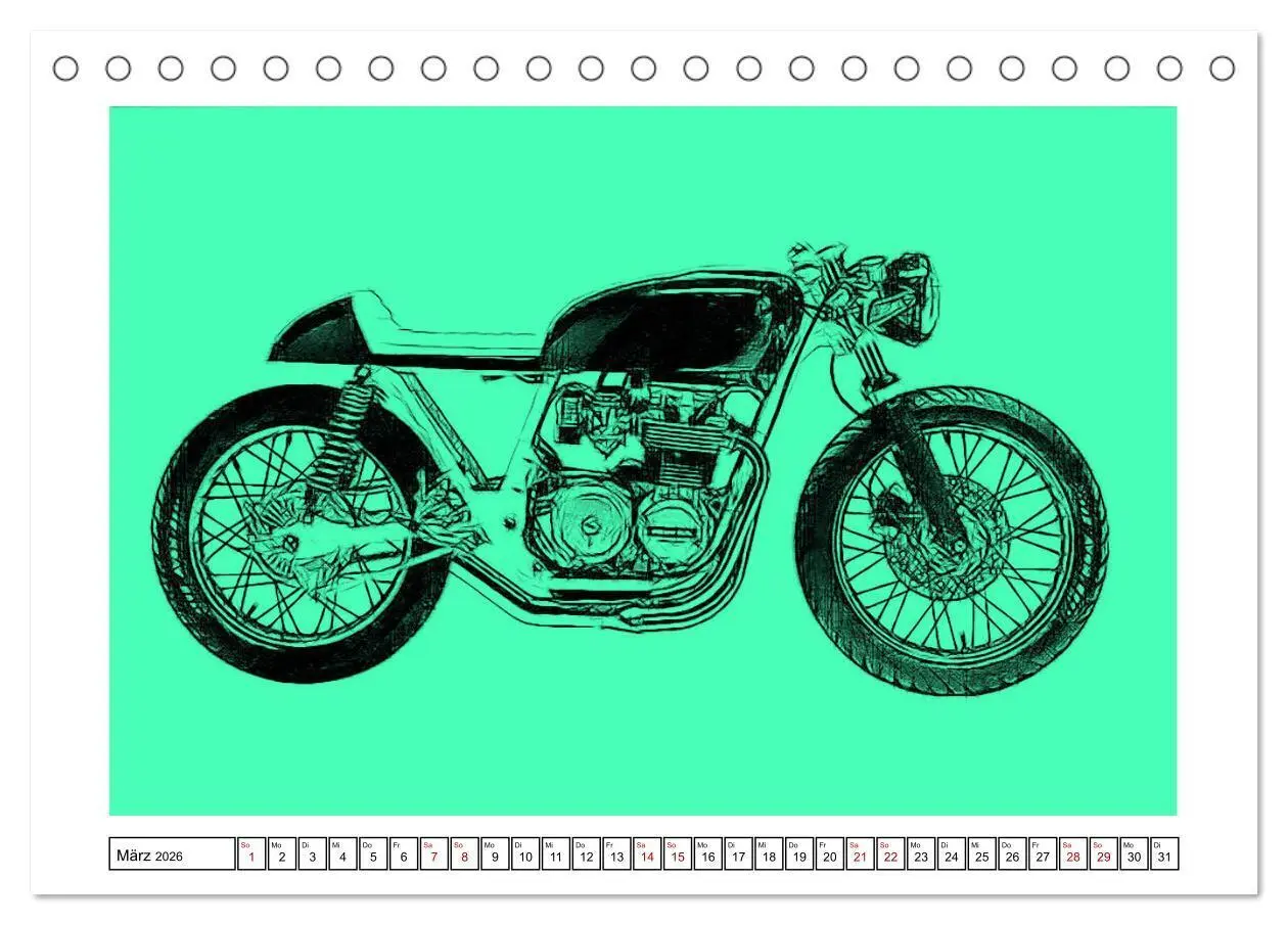 Bild: 9783457852095 | Motor Craft Motorräder (Tischkalender 2026 DIN A5 quer), CALVENDO...