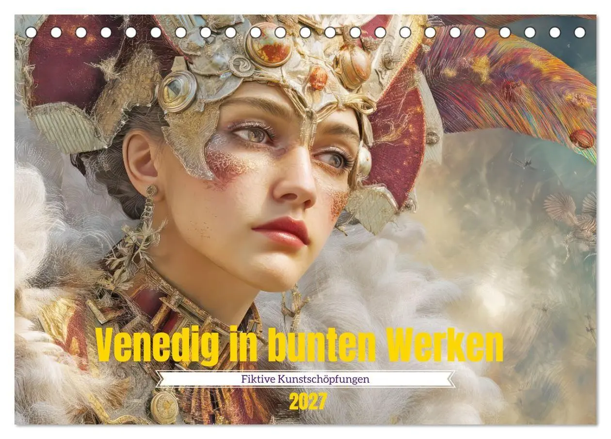 Cover: 9783569722095 | Venedig in bunten Werken - Fiktive Kunstschöpfungen (Tischkalender...