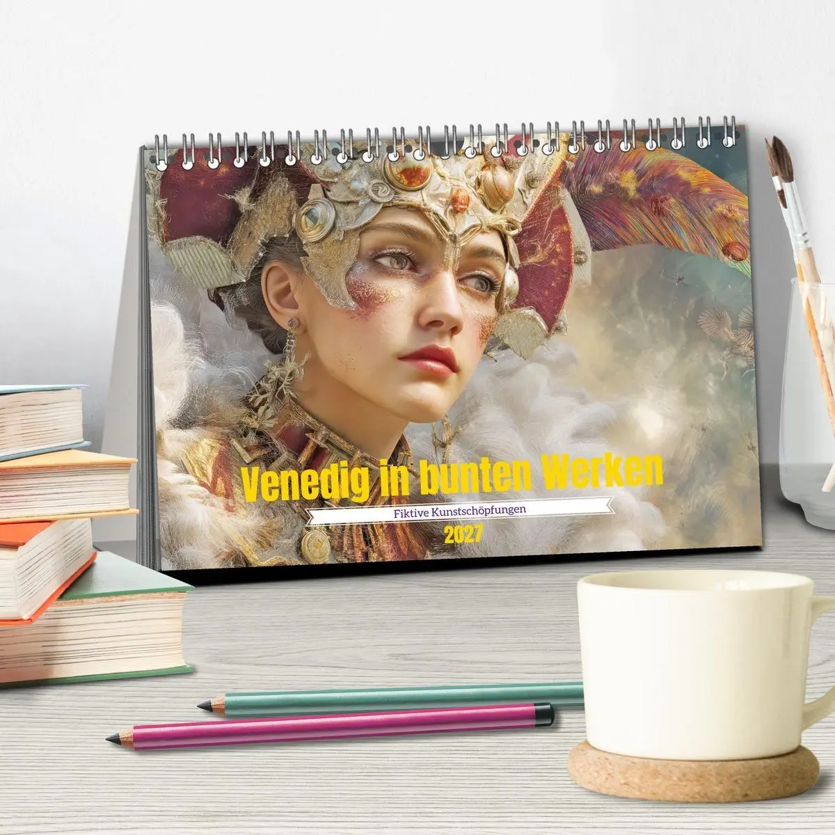 Bild: 9783569722095 | Venedig in bunten Werken - Fiktive Kunstschöpfungen (Tischkalender...