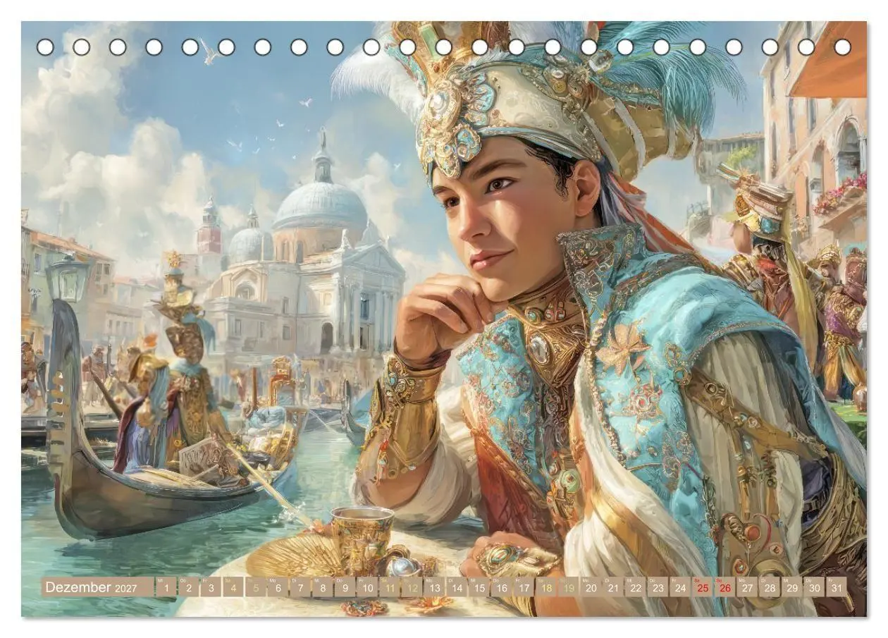 Bild: 9783569722095 | Venedig in bunten Werken - Fiktive Kunstschöpfungen (Tischkalender...