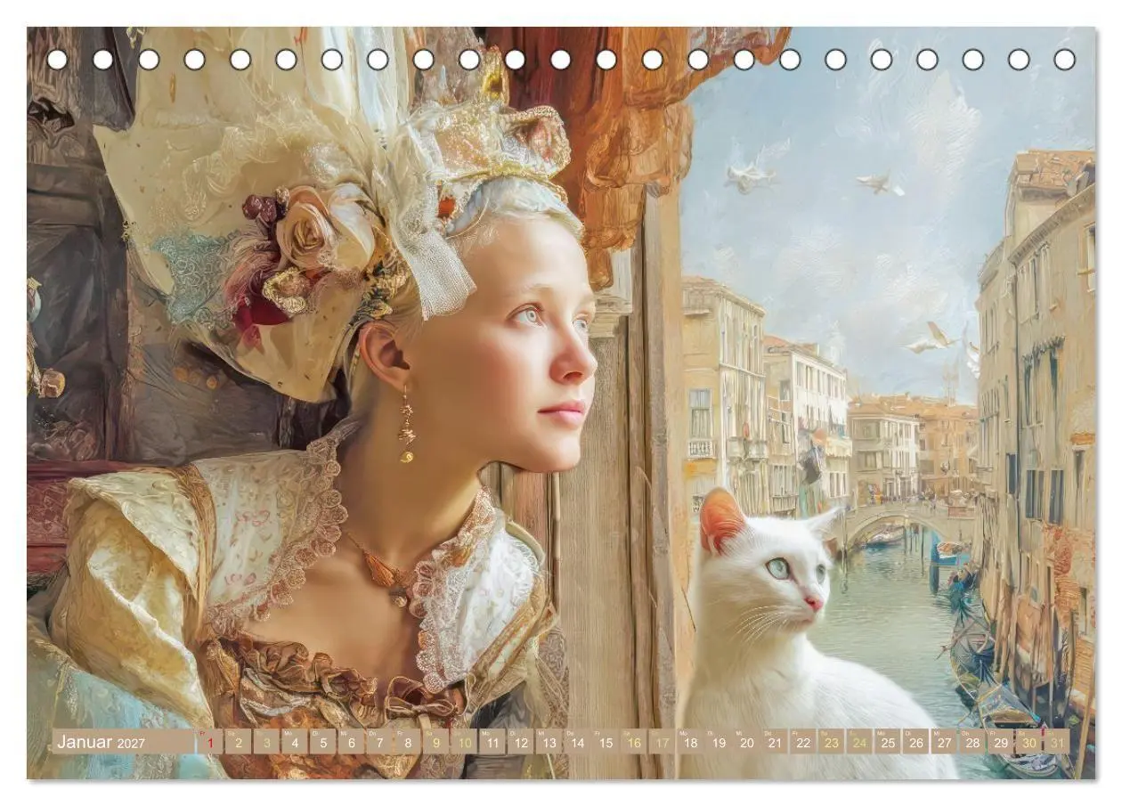 Bild: 9783569722095 | Venedig in bunten Werken - Fiktive Kunstschöpfungen (Tischkalender...