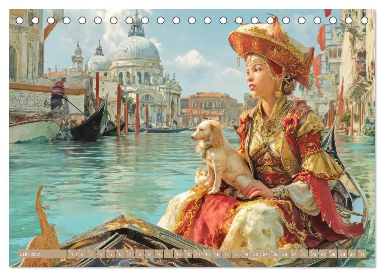 Bild: 9783569722095 | Venedig in bunten Werken - Fiktive Kunstschöpfungen (Tischkalender...