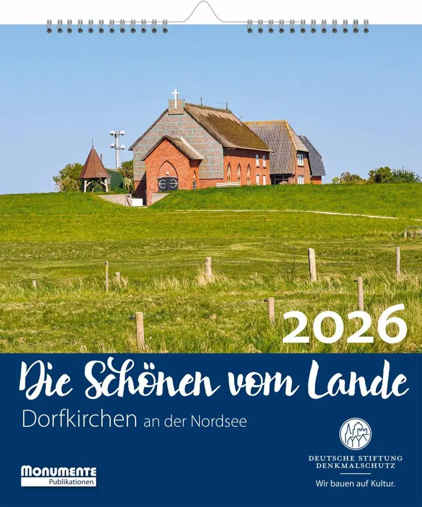Cover: 9783867952095 | Die Schönen vom Lande 2026 | Dorfkirchen an der Nordsee | Kalender