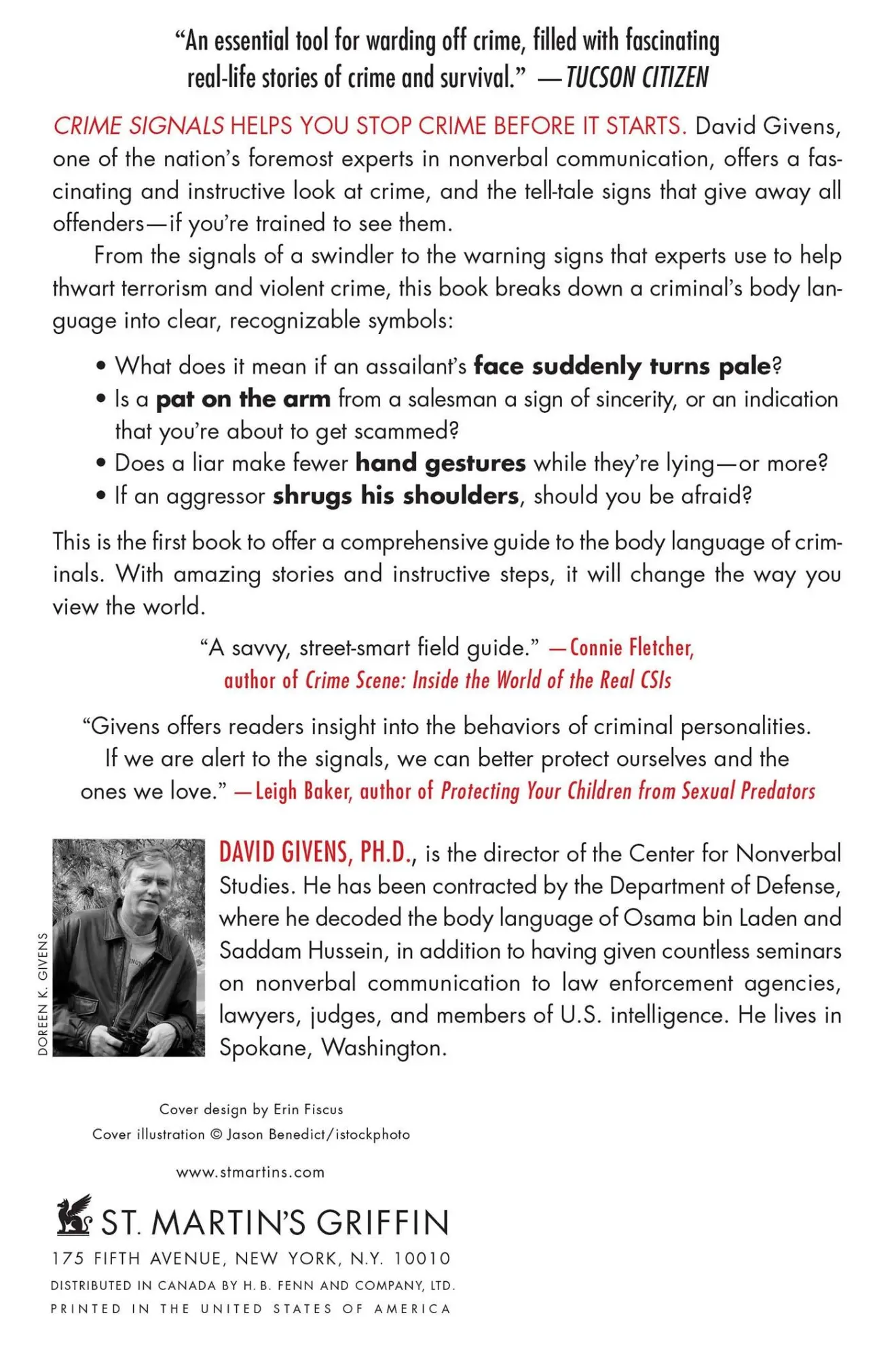 Rückseite: 9780312362195 | Crime Signals | David Givens | Taschenbuch | Englisch | 2009
