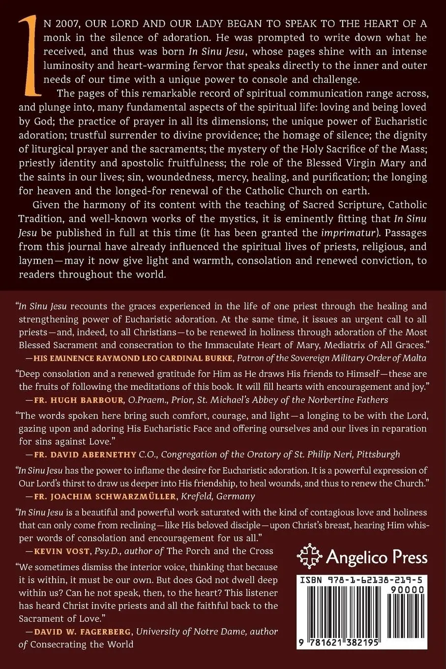 Rückseite: 9781621382195 | In Sinu Jesu | A Benedictine Monk | Taschenbuch | Englisch | 2016