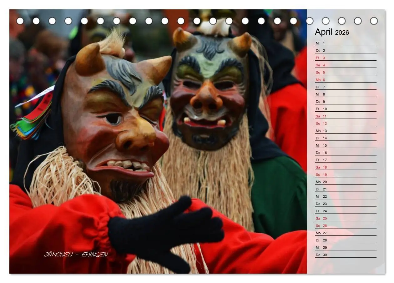 Bild: 9783516002195 | Schwäbisch alemannische Fasnet (Tischkalender 2026 DIN A5 quer),...