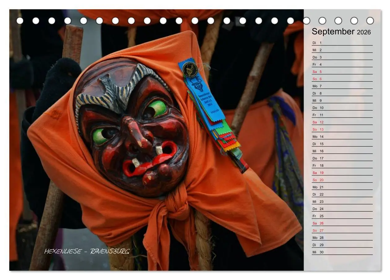 Bild: 9783516002195 | Schwäbisch alemannische Fasnet (Tischkalender 2026 DIN A5 quer),...
