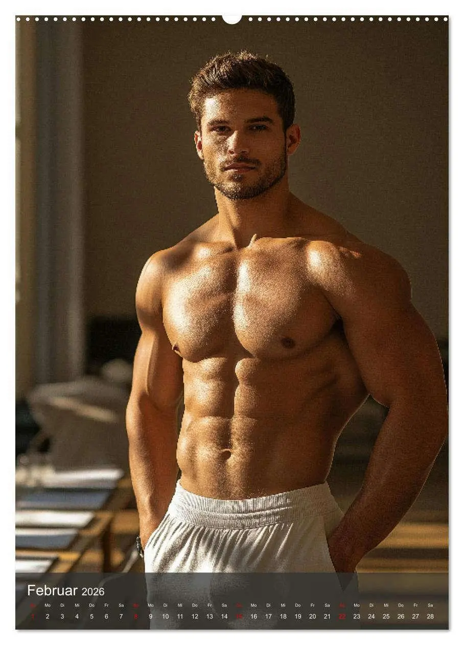 Bild: 9783516242195 | SEXY MÄNNER - Muskeln im Männerkalender (hochwertiger Premium...