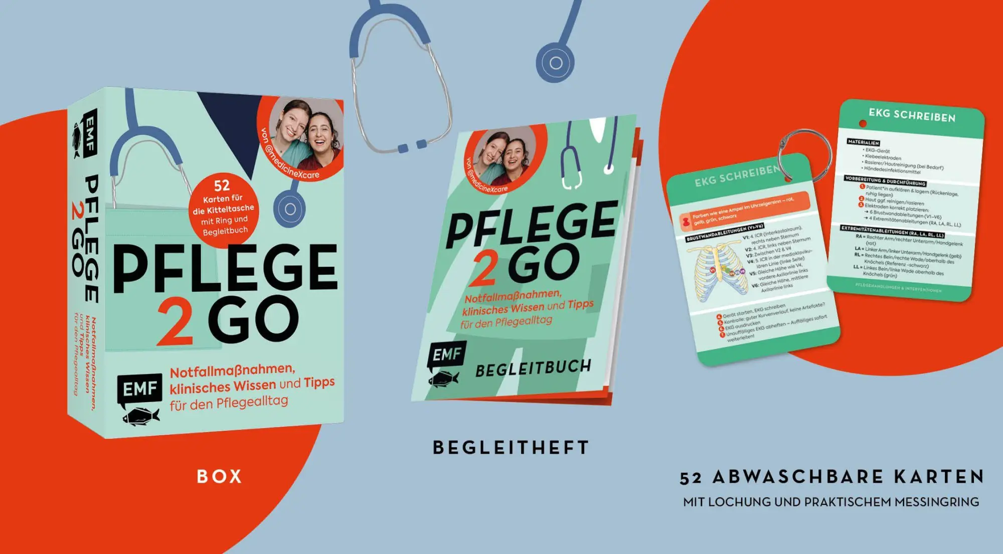 Bild: 9783745932195 | Kartenset: Pflege to go - Notfallmaßnahmen, klinisches Wissen und...