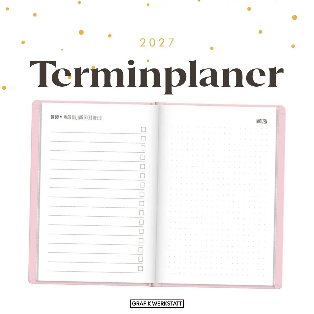 Bild: 9783986362195 | Terminplaner Lederlook 2027 Rosa | Terminplaner Lederlook A6 | Buch