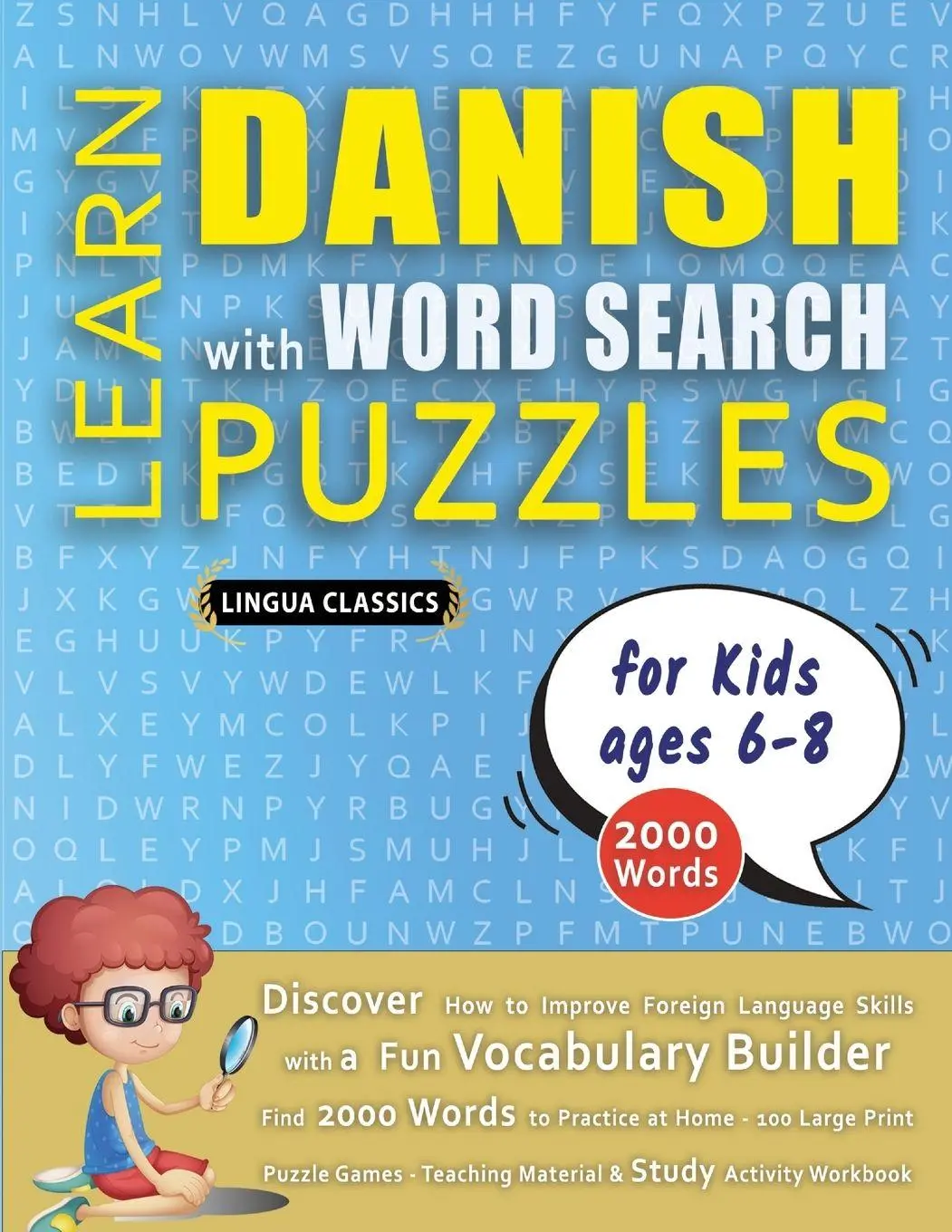 Cover: 9798349042195 | LEARN DANISH WITH WORD SEARCH PUZZLES FOR KIDS 6 - 8 - Discover How...
