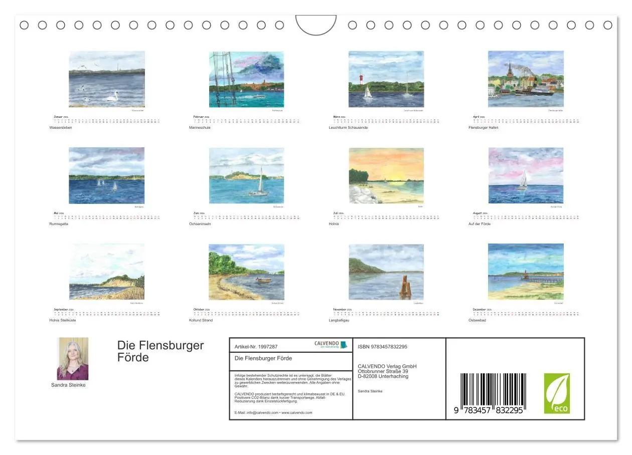 Bild: 9783457832295 | Die Flensburger Förde (Wandkalender 2026 DIN A4 quer), CALVENDO...