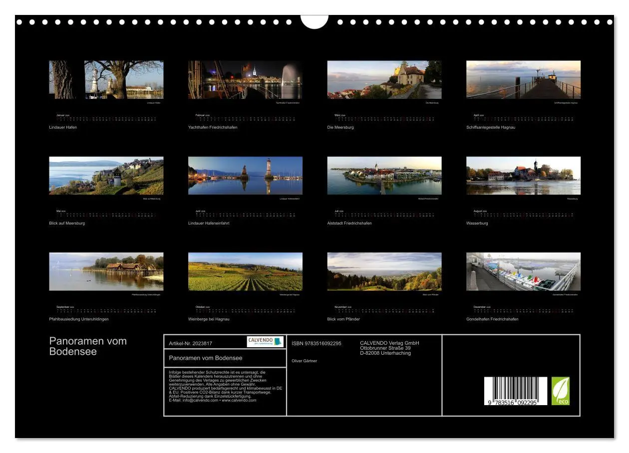 Bild: 9783516092295 | Panoramen vom Bodensee (Wandkalender 2026 DIN A3 quer), CALVENDO...