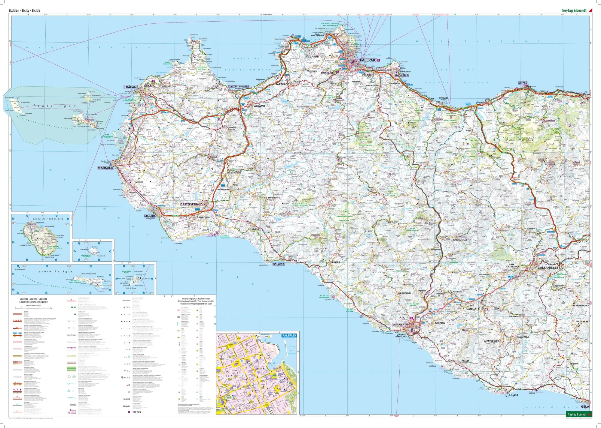 Bild: 9783707922295 | Sizilien, Straßen- und Freizeitkarte 1:150.000, freytag &amp; berndt