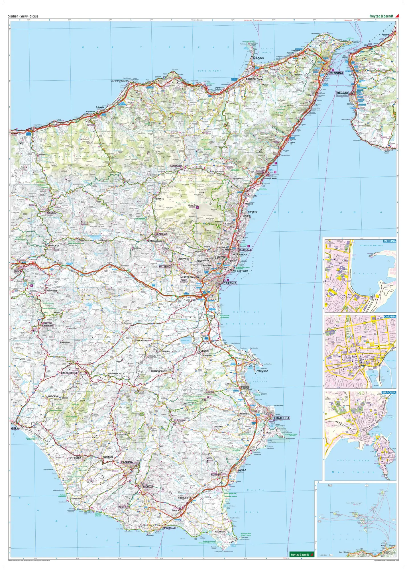 Bild: 9783707922295 | Sizilien, Straßen- und Freizeitkarte 1:150.000, freytag &amp; berndt