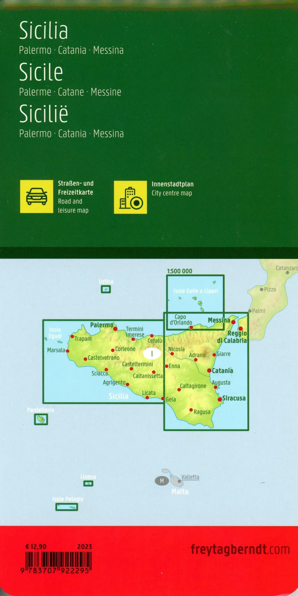 Bild: 9783707922295 | Sizilien, Straßen- und Freizeitkarte 1:150.000, freytag &amp; berndt