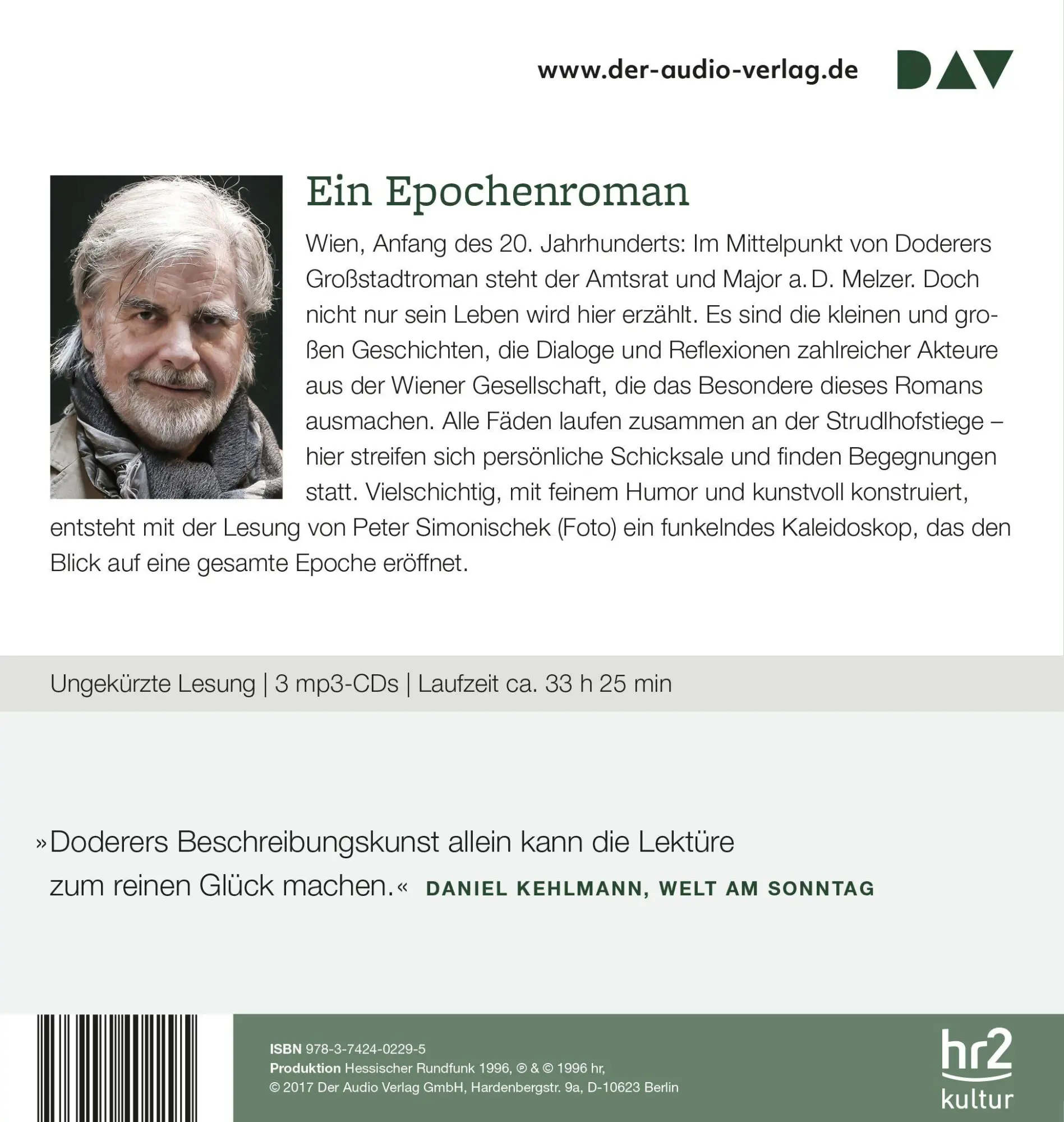 Rückseite: 9783742402295 | Die Strudlhofstiege | Heimito von Doderer | MP3 | Deutsch | 2017