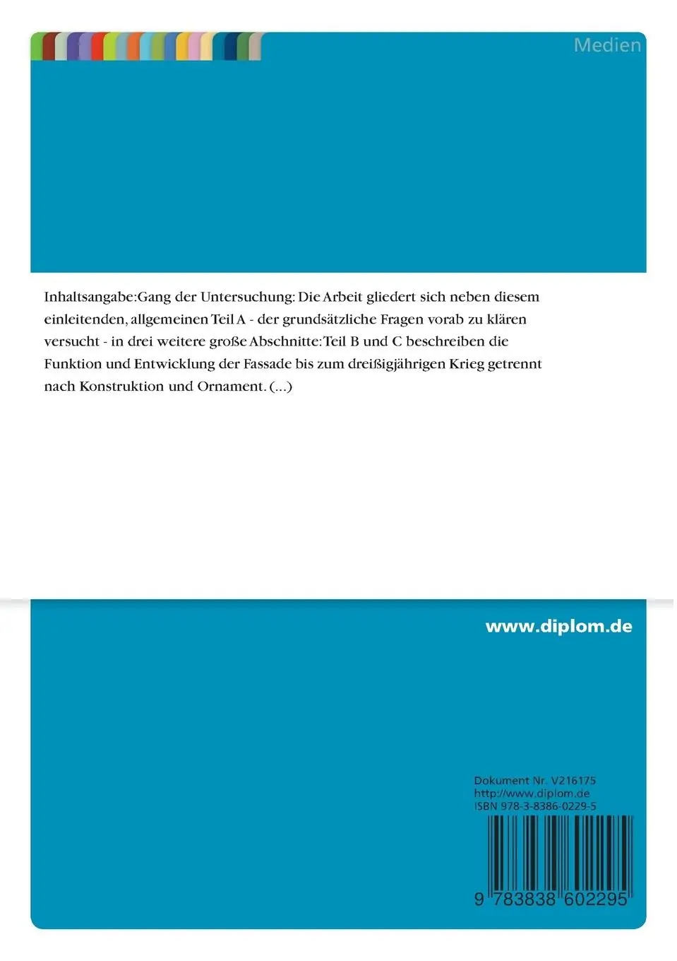 Rückseite: 9783838602295 | Fassadenentwicklungen im städtischen niederdeutschen Fachwerk | Buch