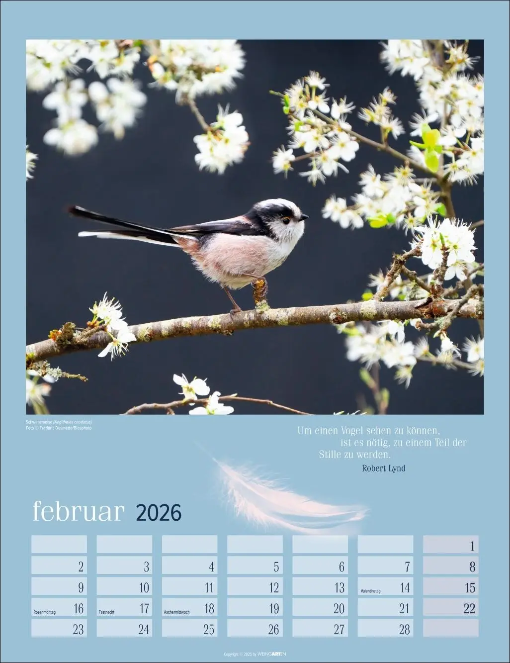 Bild: 9783839902295 | Heimische Vögel Kalender 2026 | Kalender | Tierkalender Weingarten