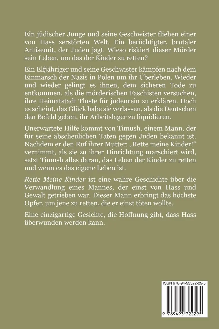 Rückseite: 9789493322295 | Rette meine Kinder | Vom Überleben und einem unwahrscheinlichen Helden