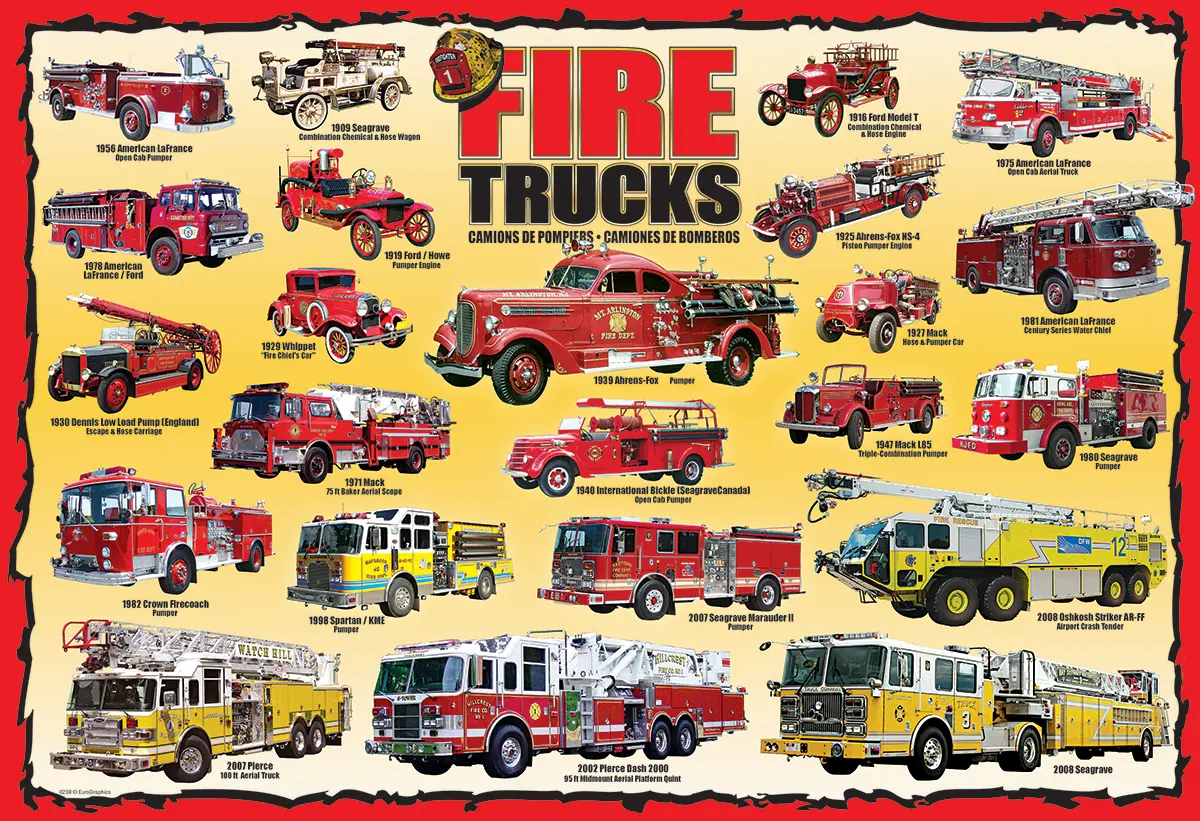 Bild: 628136612395 | Feuerwehrautos (Puzzle) | Spiel | In Spielebox | 6100-0239 | 2022