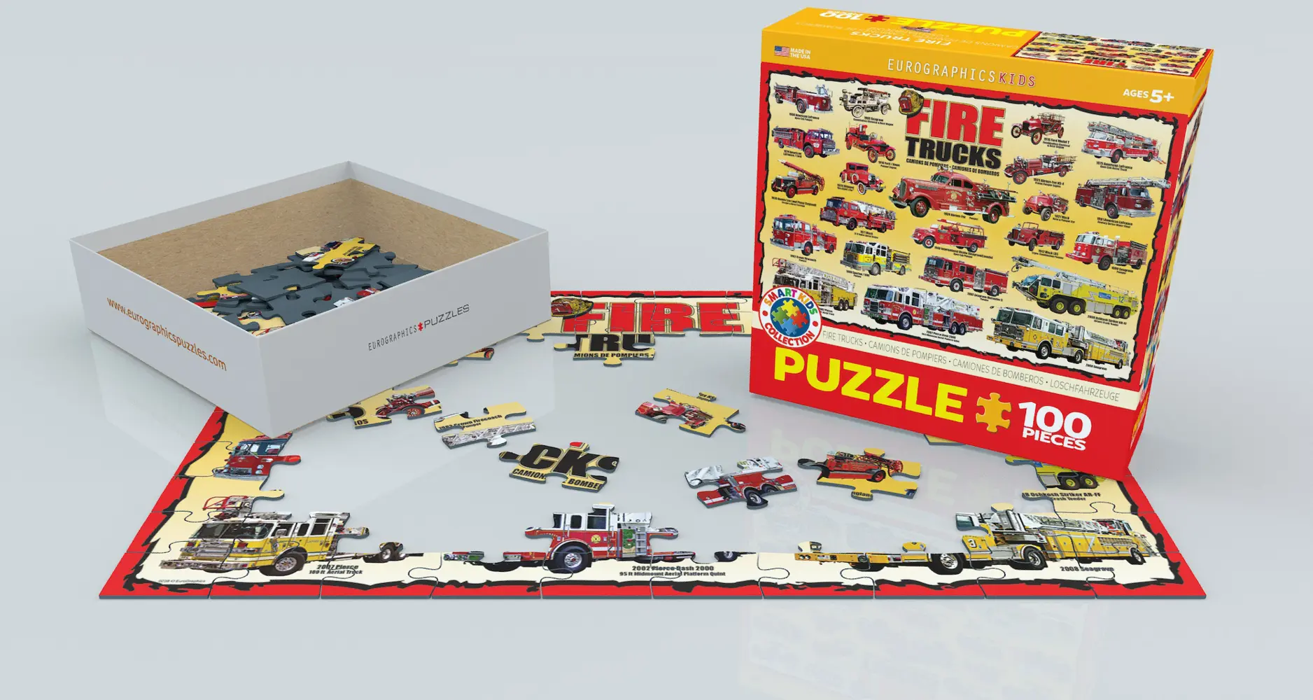 Bild: 628136612395 | Feuerwehrautos (Puzzle) | Spiel | In Spielebox | 6100-0239 | 2022