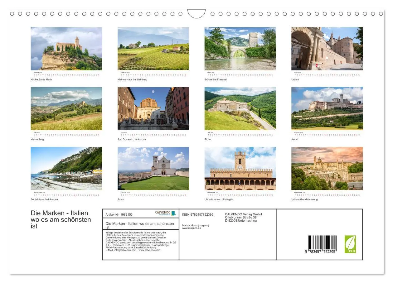 Bild: 9783457752395 | Die Marken - Italien wo es am schönsten ist (Wandkalender 2026 DIN...