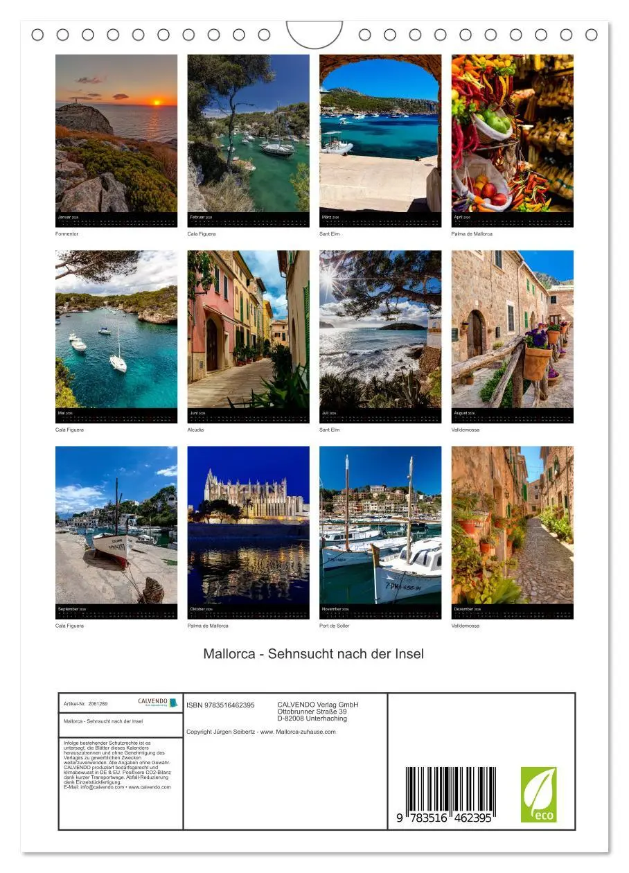 Bild: 9783516462395 | Mallorca - Sehnsucht nach der Insel (Wandkalender 2026 DIN A4...